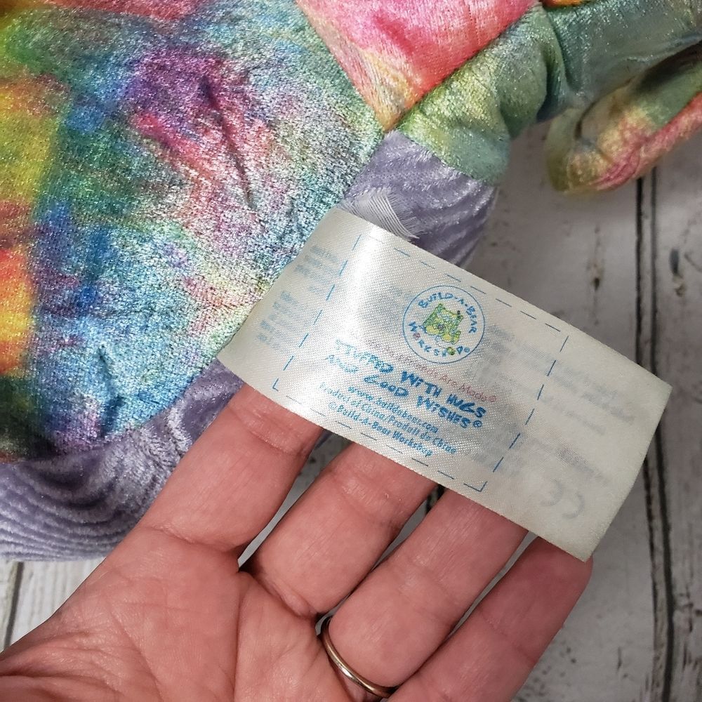 Build-A-Bear Splish Splash Seahorse Tie-Dye Rainbow Plush Soft BAB under the sea - Picture 6 of 13